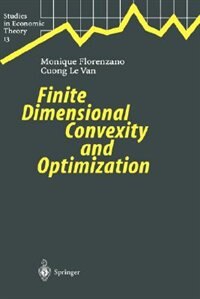 Front cover_Finite Dimensional Convexity and Optimization