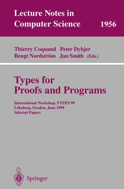 Front cover_Types for Proofs and Programs