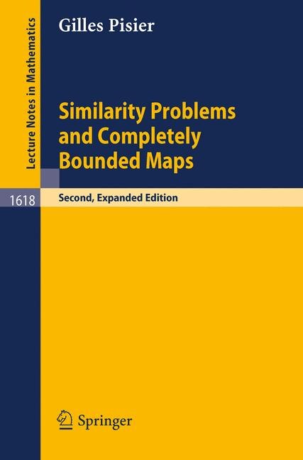 Couverture_Similarity Problems and Completely Bounded Maps