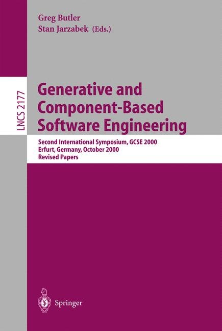 Couverture_Generative and Component-Based Software Engineering