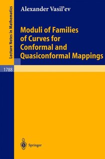 Couverture_Moduli Of Families Of Curves For Conformal And Quasiconformal Mappings