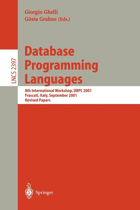 Front cover_Database Programming Languages