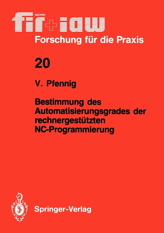 Bestimmung des Automatisierungsgrades der rechnergestützten NC-Programmierung