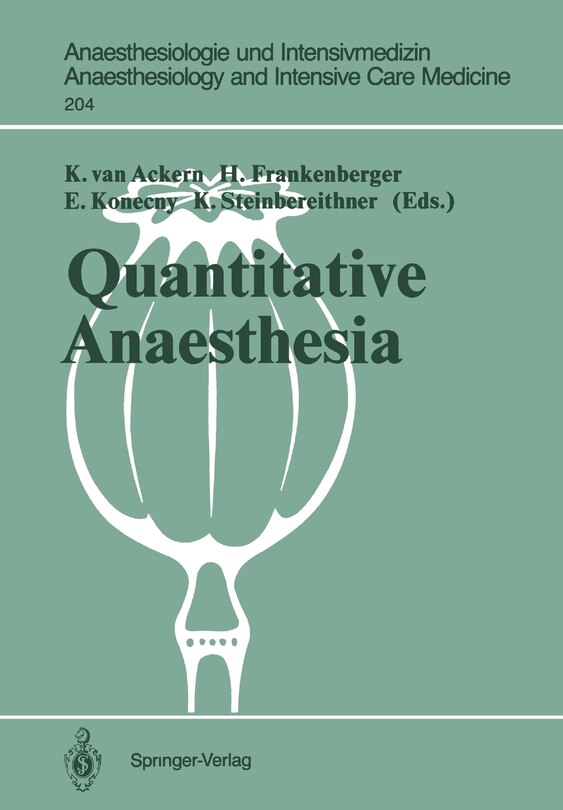 Front cover_Quantitative Anaesthesia