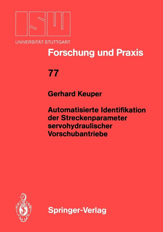 Front cover_Automatisierte Identifikation der Streckenparameter servohydraulischer Vorschubantriebe