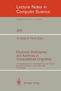 Front cover_Electronic Dictionaries and Automata in Computational Linguistics