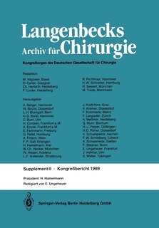 Front cover_Verhandlungen Der Deutschen Gesellschaft Für Chirurgie