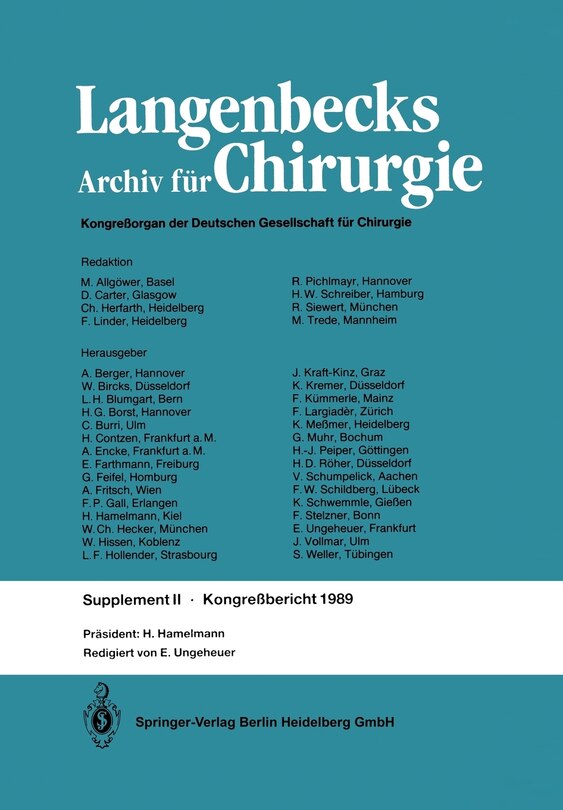 Front cover_Verhandlungen Der Deutschen Gesellschaft Für Chirurgie