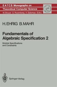 Front cover_Fundamentals of Algebraic Specification 2