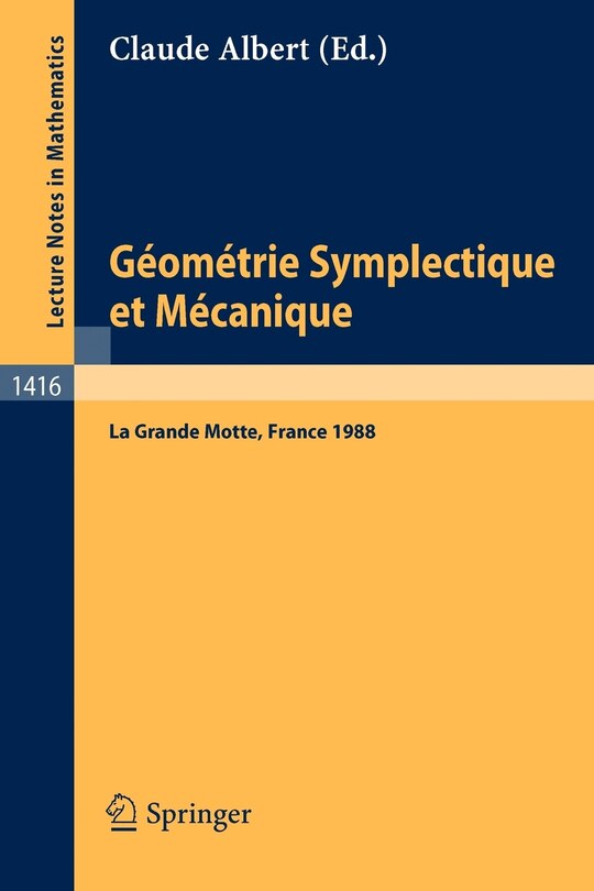 Front cover_Geometrie Symplectique et Mecanique