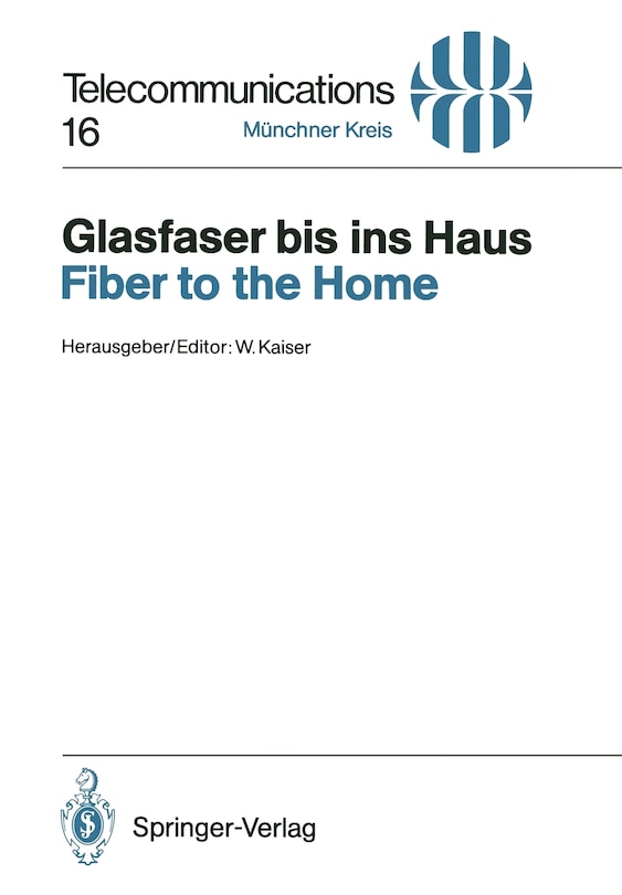 Front cover_Glasfaser bis ins Haus / Fiber to the Home