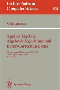Front cover_Applied Algebra, Algebraic Algorithms and Error-Correcting Codes