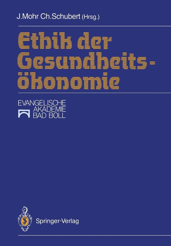 Front cover_Ethik Der Gesundheits&ouml;konomie