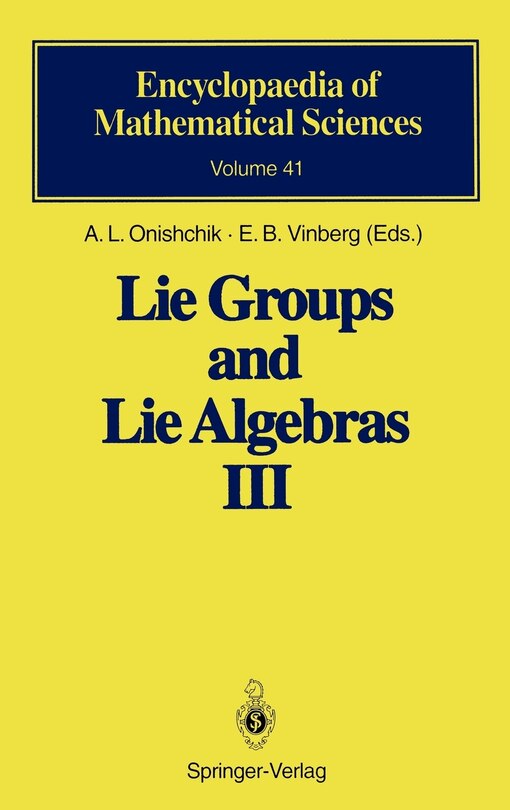 Front cover_Lie Groups and Lie Algebras III