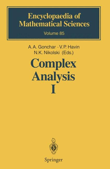 Front cover_Complex Analysis I