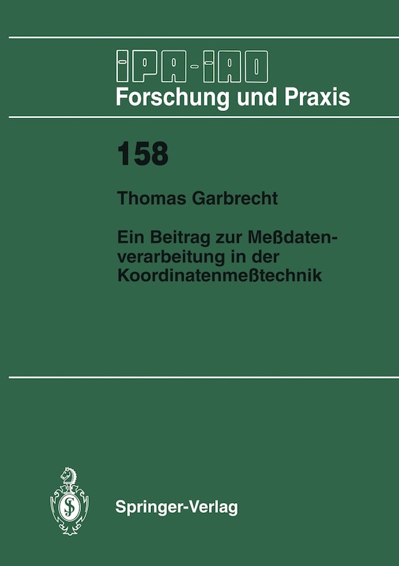 Couverture_Ein Beitrag zur Meßdatenverarbeitung in der Koordinatenmeßtechnik