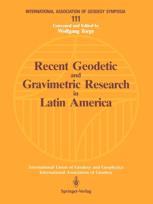 Couverture_Recent Geodetic and Gravimetric Research in Latin America