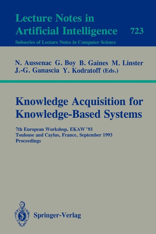 Front cover_Knowledge Acquisition For Knowledge-based Systems