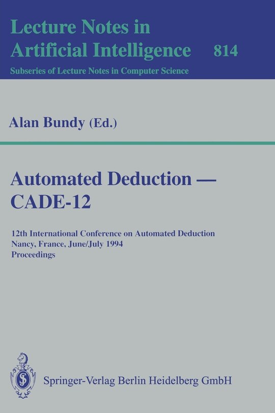 Couverture_Automated Deduction -- Cade-12