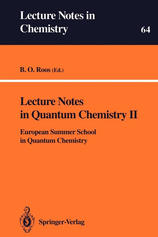 Couverture_Lecture Notes In Quantum Chemistry Ii