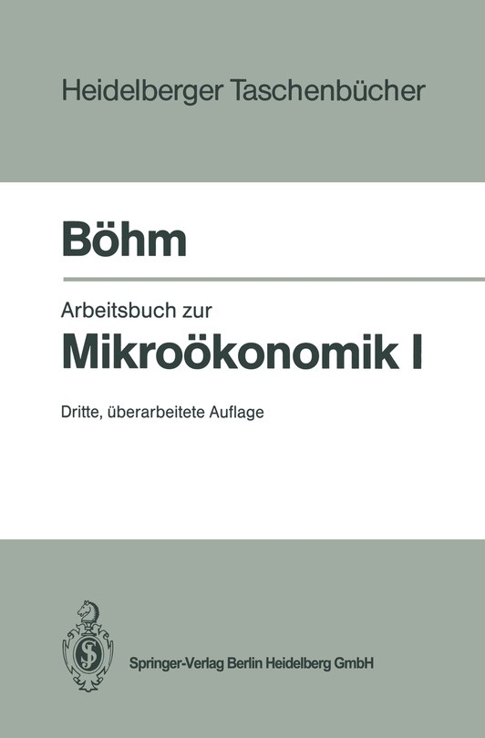 Couverture_Arbeitsbuch Zur Mikroökonomik I