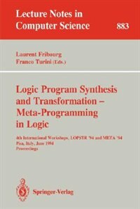Front cover_Logic Program Synthesis and Transformation - Meta-Programming in Logic