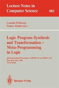 Front cover_Logic Program Synthesis and Transformation - Meta-Programming in Logic
