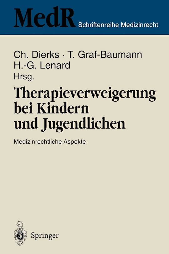 Front cover_Therapieverweigerung Bei Kindern Und Jugendlichen