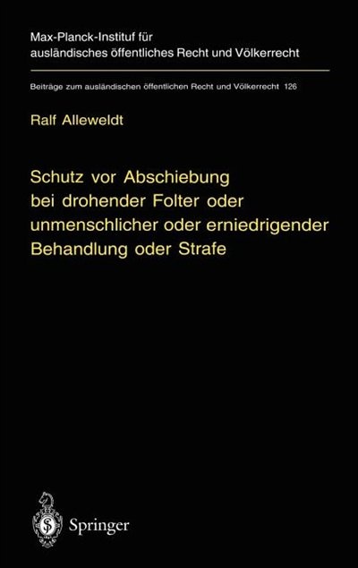 Front cover_Schutz vor Abschiebung bei drohender Folter oder unmenschlicher oder erniedrigender Behandlung oder Strafe