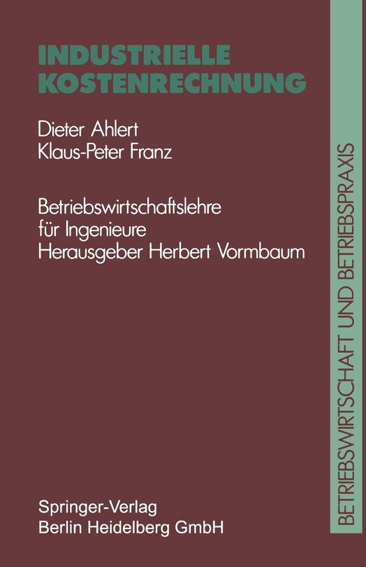 Front cover_Industrielle Kostenrechnung