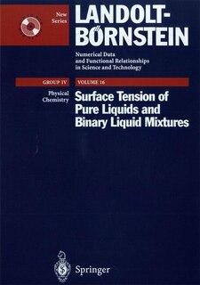 Front cover_Surface Tension of Pure Liquids and Binary Liquid Mixtures