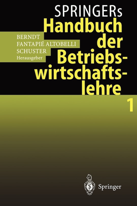 Front cover_Springers Handbuch der Betriebswirtschaftslehre 1