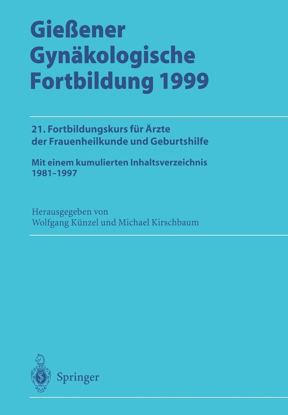 Front cover_Gießener Gynäkologische Fortbildung 1999