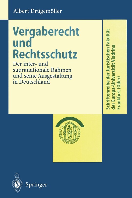 Front cover_Vergaberecht Und Rechtsschutz