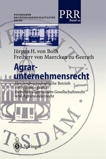 Front cover_Agrar-unternehmensrecht