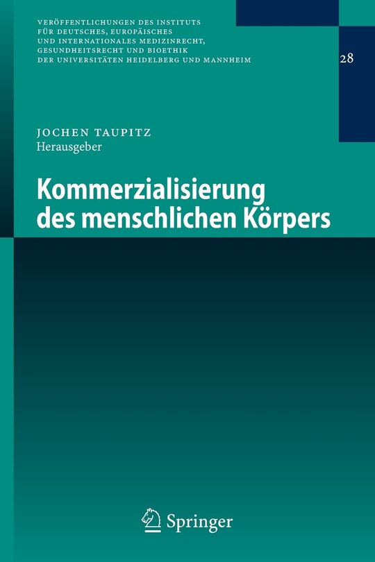 Front cover_Kommerzialisierung Des Menschlichen Körpers