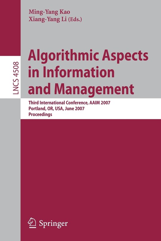 Couverture_Algorithmic Aspects in Information and Management