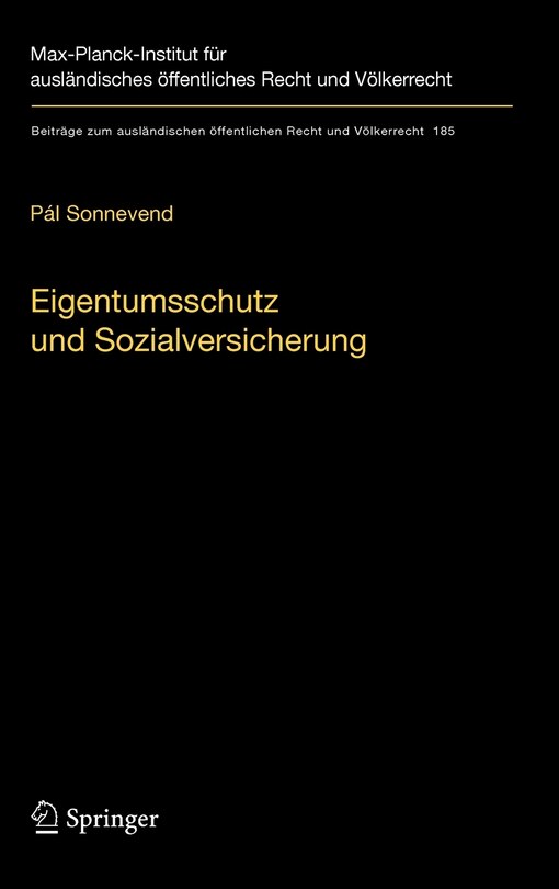Front cover_Eigentumsschutz und Sozialversicherung