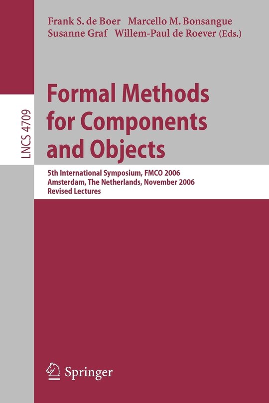 Front cover_Formal Methods for Components and Objects