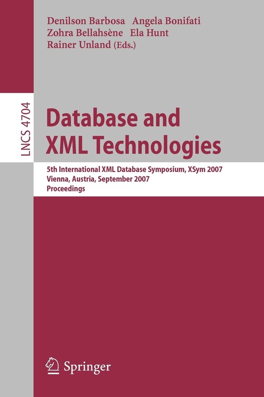 Front cover_Database and XML Technologies