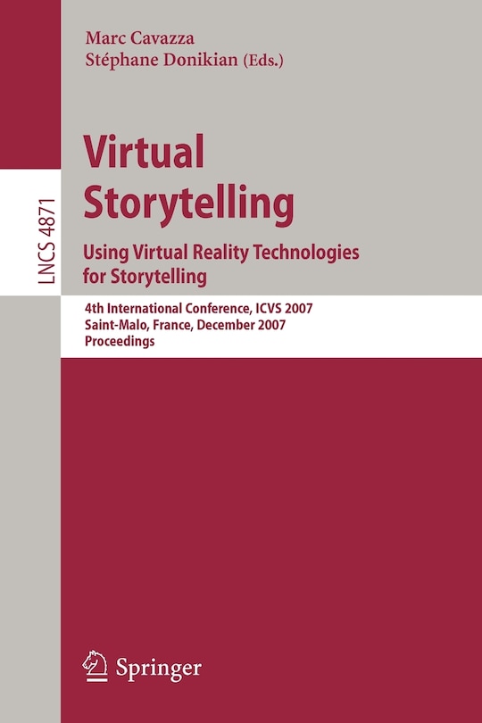 Couverture_Virtual Storytelling. Using Virtual Reality Technologies for Storytelling