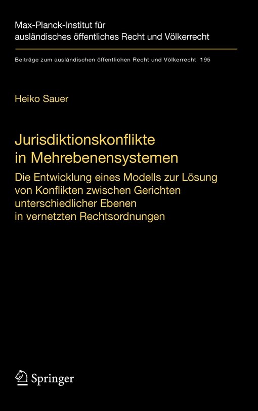 Front cover_Jurisdiktionskonflikte in Mehrebenensystemen