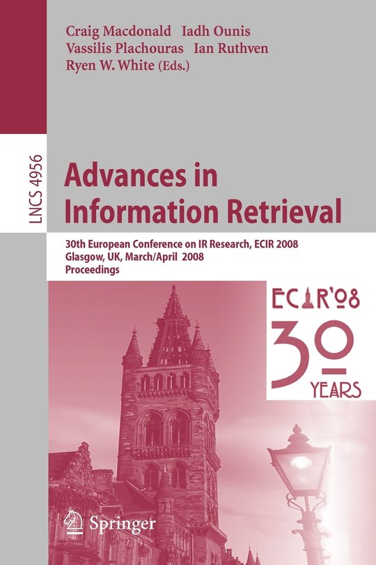 Front cover_Advances In Information Retrieval