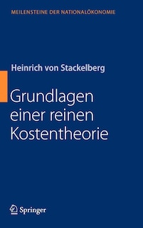 Front cover_Grundlagen einer reinen Kostentheorie