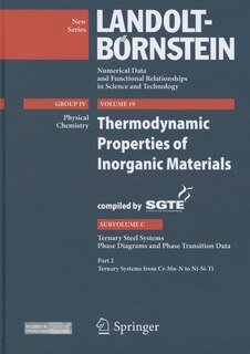 Couverture_Thermodynamic Properties of Inorganic Materials Compiled by SGTE