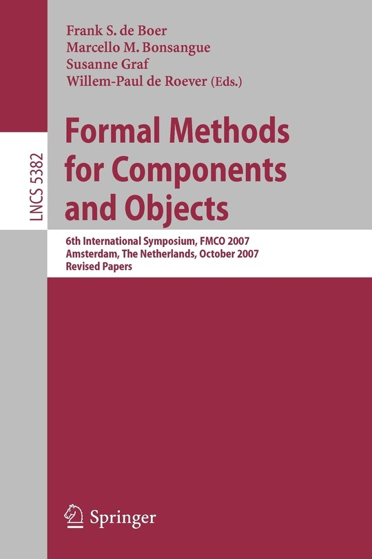 Front cover_Formal Methods for Components and Objects