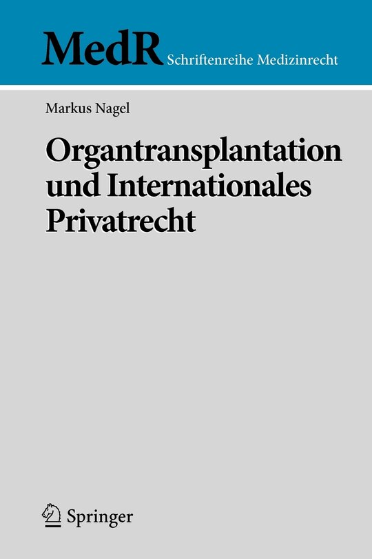 Front cover_Organtransplantation und Internationales Privatrecht