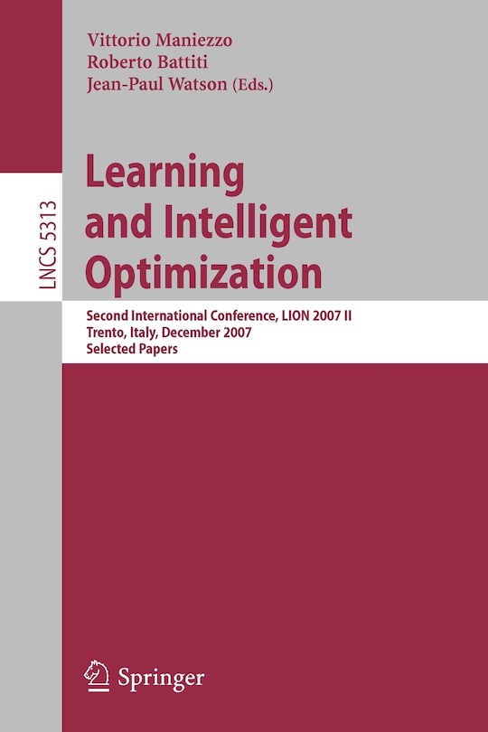 Front cover_Learning and Intelligent Optimization