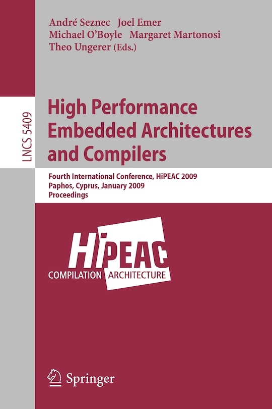 Front cover_High Performance Embedded Architectures and Compilers
