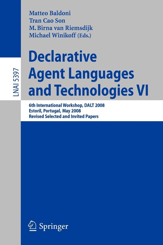 Couverture_Declarative Agent Languages and Technologies VI
